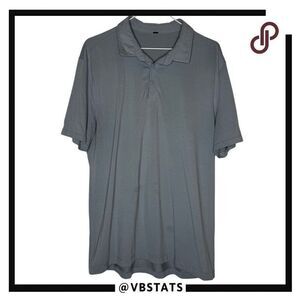 Lululemon Men's Short Sleeve Performance Golf Polo Shirt Gray Size Large
